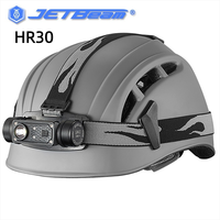 JETBeam HR30 Headlamps with USB Cable + 18650 Battery Headlight for hiking, climbing, camping and construction operation