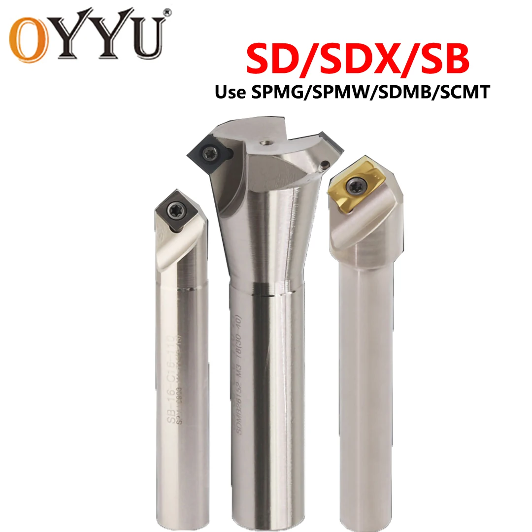

OYYU SB SD SDX 45 Degree Indexable Chamfering Cutter Tools Holder Chamfer CNC Boring Bar Shank use SPMG SPMW SCMT TCMT09