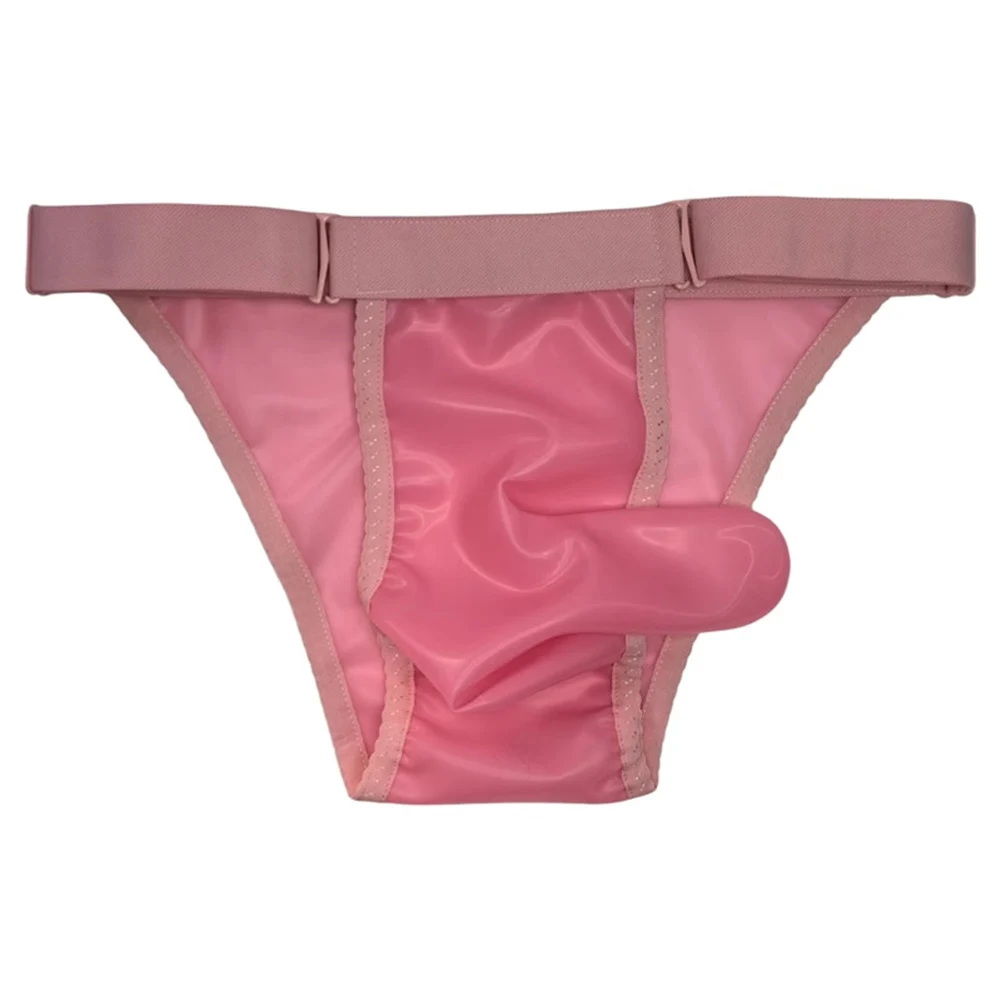 

DJ Club Show Latex Underpants Costume Show Brand New Condition Classic Style Briefs Fitted T-Briefs For Costume Events