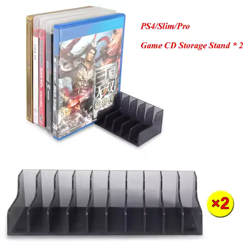 2 pcs/set For PS4 Slim Pro Game Accessories Storage Bracket Holder for Sony Playstation 4 PS4 Game Disk Stand