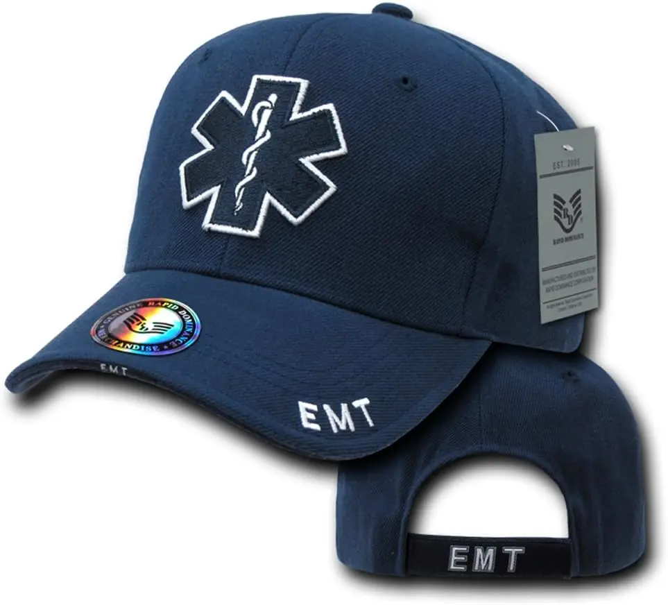 Rapid Dominance Unisex Adult Deluxe Embroidered Law Enforcement Caps - EMT Cross