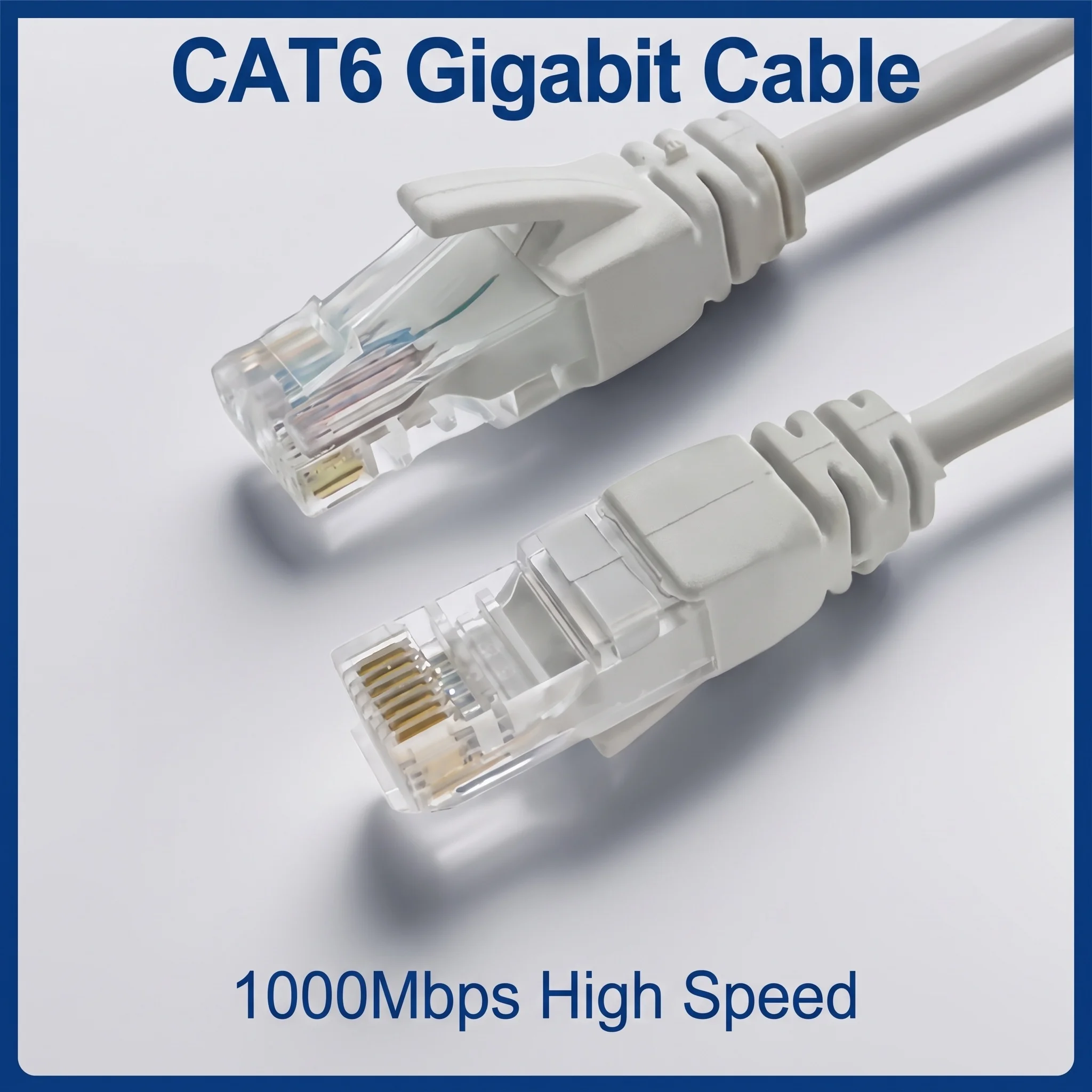 CAT6 Gigabit Ethernet Cable 1000Mbps High Speed RJ45 Network Patch Cord for Home Office Gaming 0.5M-50M Multi Colors Options
