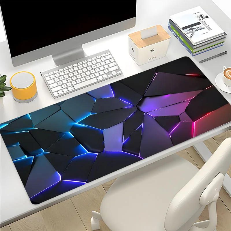 Large gaming mouse pad Fashion geometric pattern Computer keyboard pad cool desk pad Rubber non-slip office table accessories