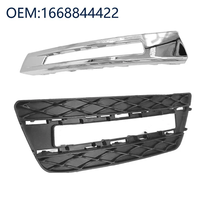 Front Bumper Daytime Running Fog Light Cover Trim Grill For Mercedes Benz GL450 GL350 450