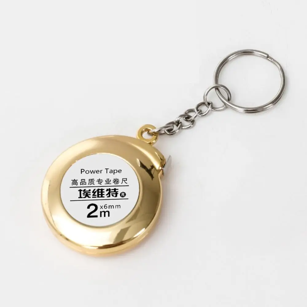 Small Roulette Retractable Ruler Delicate Multipurpose Measure Tape Keychain Mini Keychain Tape Measuring Instruments