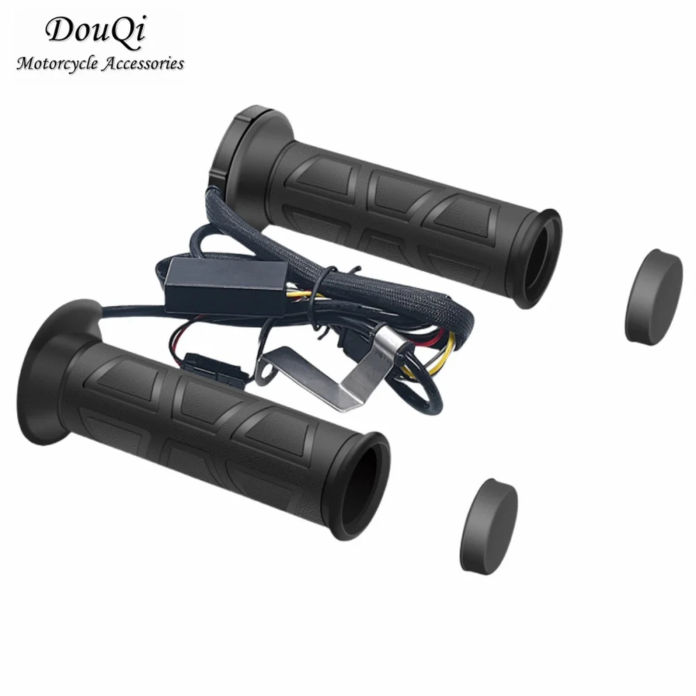 

Universal 22mm 12V Motorcycle Heated Grips - Adjustable Temperature Handlebar Covers for Bikes Scooters ATV -No Throttle Core