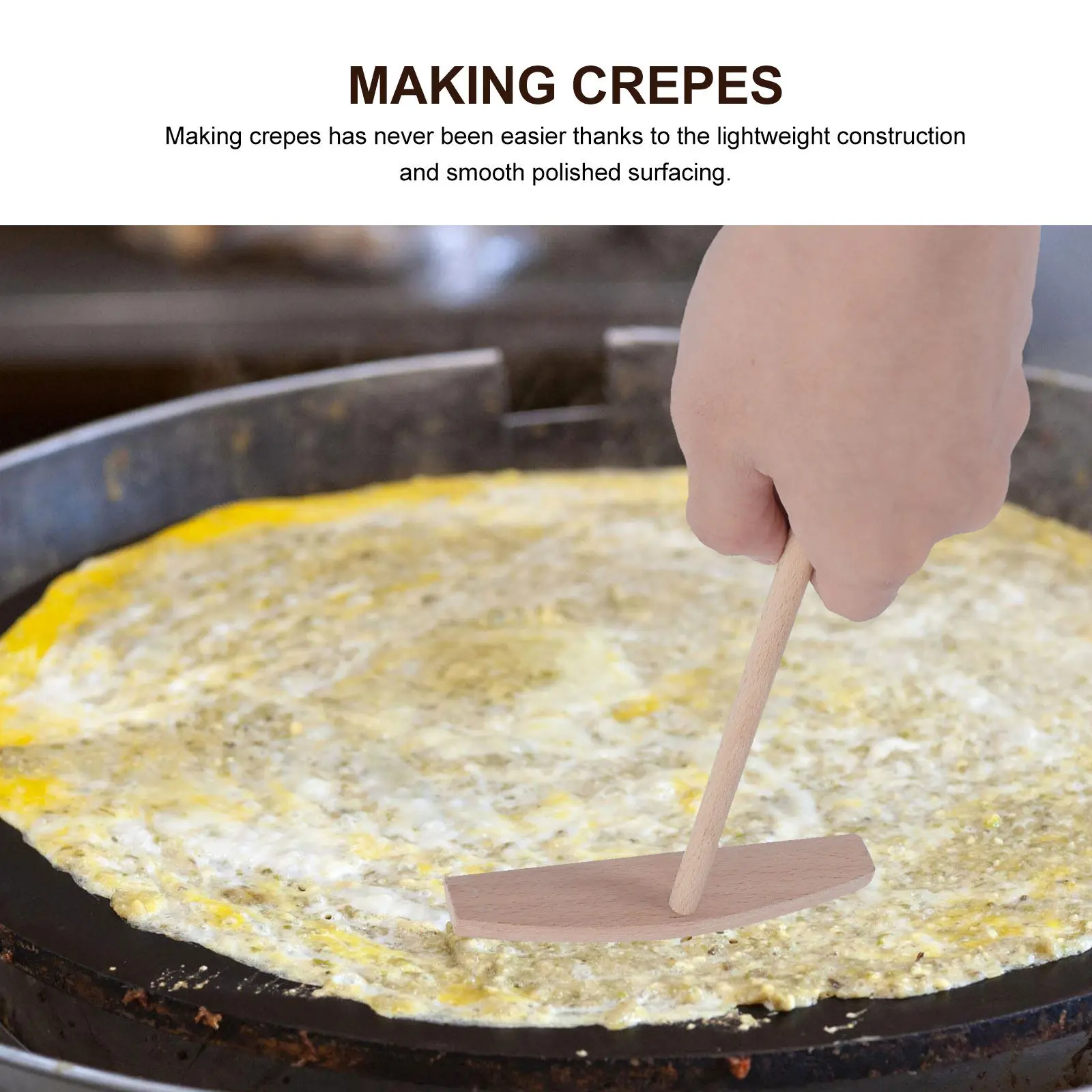 9Pcs Crepe Spreader Set – Wooden Pancake Spatulas for Batter Spreading, Eco-Friendly Kitchen Utensils