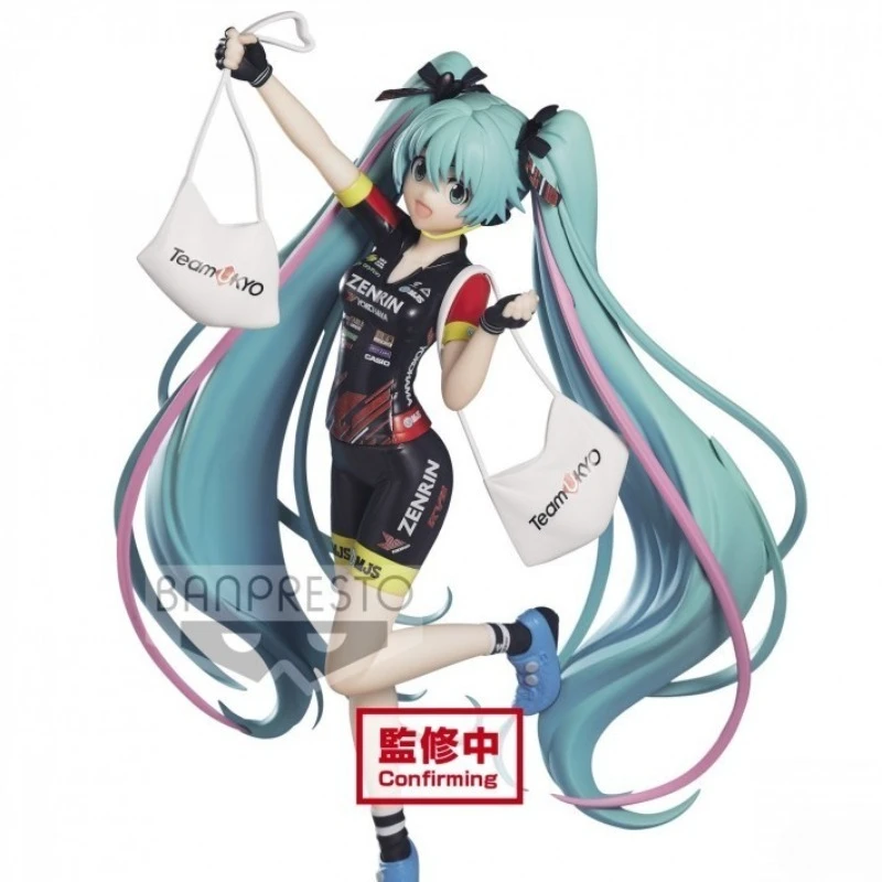 Bandai Originele Echte Banpresto Goede Glimlach Racing Hatsune Miku Espresto Est TeamUKYO Ondersteuning Print & Haar 17 cm Model speelgoedfiguren