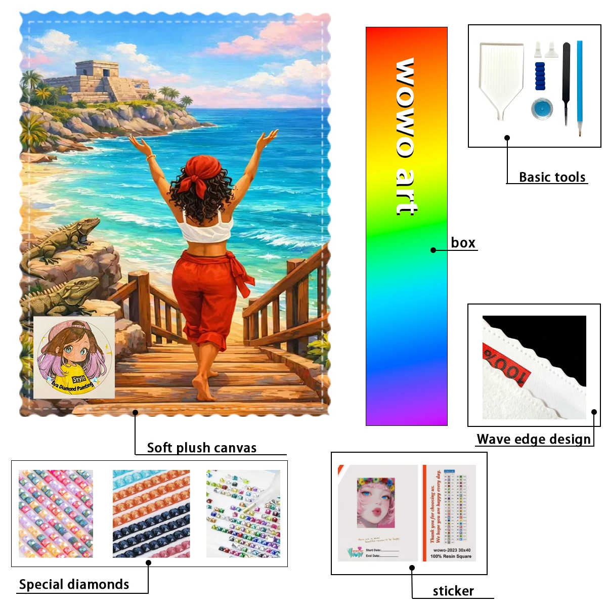 

【eva Diamond Art】Un fin de semana agradable 100% resin FD+ab+yg Diamond Stamping Kit Perfect Masterpiece worth Buying