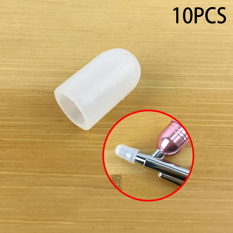 

10 PCS Clear Silicone Spray Nozzle Cap Air Brush Silicone Thick Protection Covers For Any Airbrush Tool Accessories