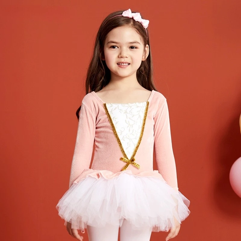 الأطفال ملابس فتاة أطفال الباليه الرقص الزي الشتاء الفتيات رداء رقص الباليه Dancewear ممارسة زي فستان رقص فتاة
