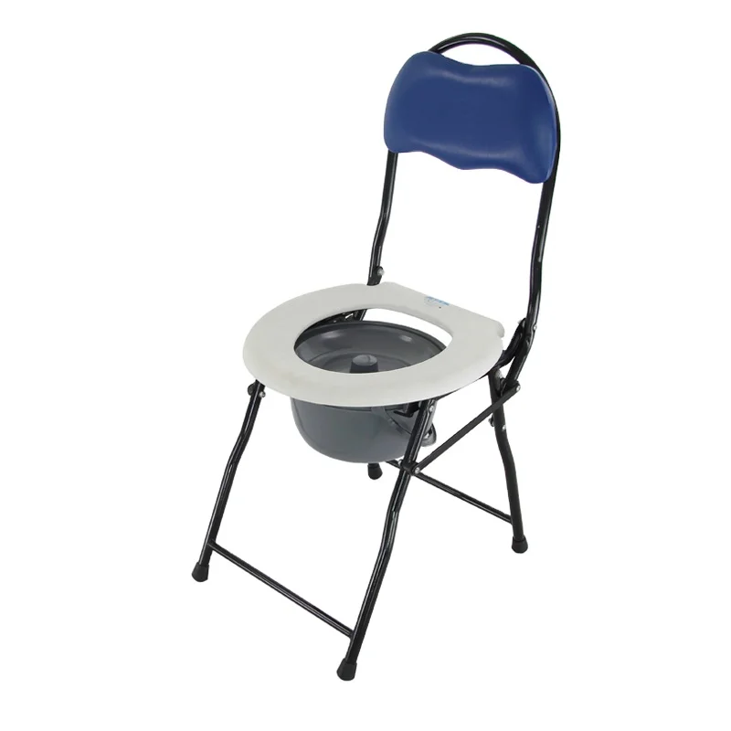 foldable commode chair toilet chair for elderly good quality chair with backrest