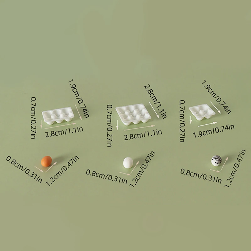 1/12 Casa delle bambole in miniatura Vassoio per uova Scatola per uova Modello Casa delle bambole Uova da cucina Decorazione alimentare Casa delle bambole Scena di vita Accessori per decorazioni