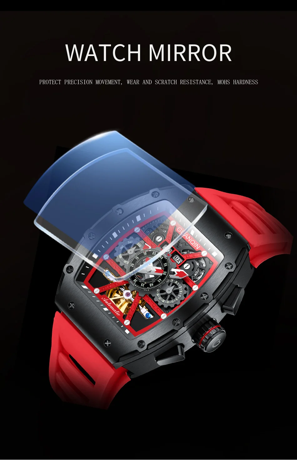 G02 nuovo orologio meccanico scheletro da uomo di marca di lusso in acciaio inossidabile Tourbillon orologi automatici orologio subacqueo di alta qualità Dropship