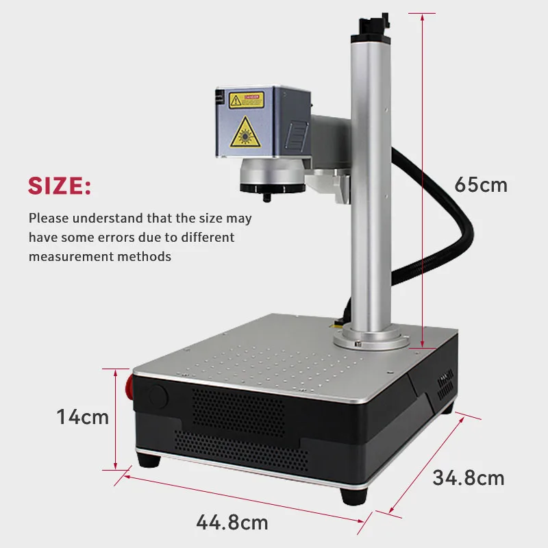 Raycus Fiber Laser Marking Machine Mini All In One Set For Engraving Metal Stainless Steel Cup Gold Silver Ring Jewerly