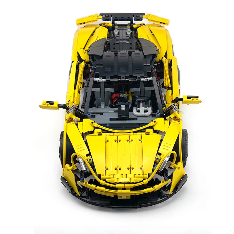 MOC-190653 Tecnico Giallo Super Sprots Modello di Auto Edizione Limitata Building Blocks Mattoni FAI DA TE Lusso Artigianale E Imaginativo