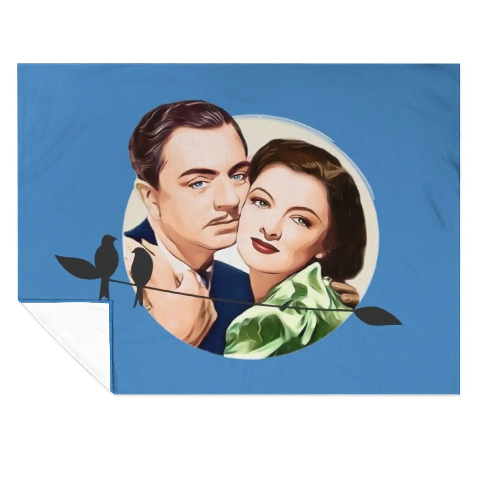 

Nick and Nora Full Moon and Birds Throw Blanket For Decorative Sofa Furrys Large Decorative Throw Blankets