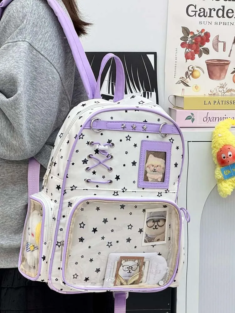 Kawaii Starry Harajuku Pastel Ita Backpack