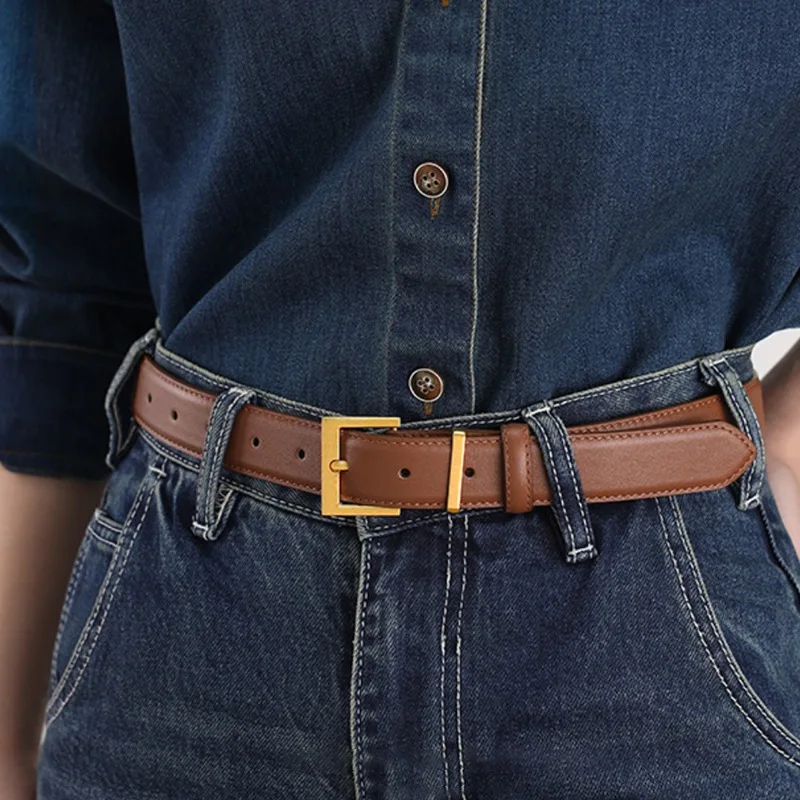 

Classic first-layer cowhide women's belt, high-end belt, fashionable and versatile decoration with jeans