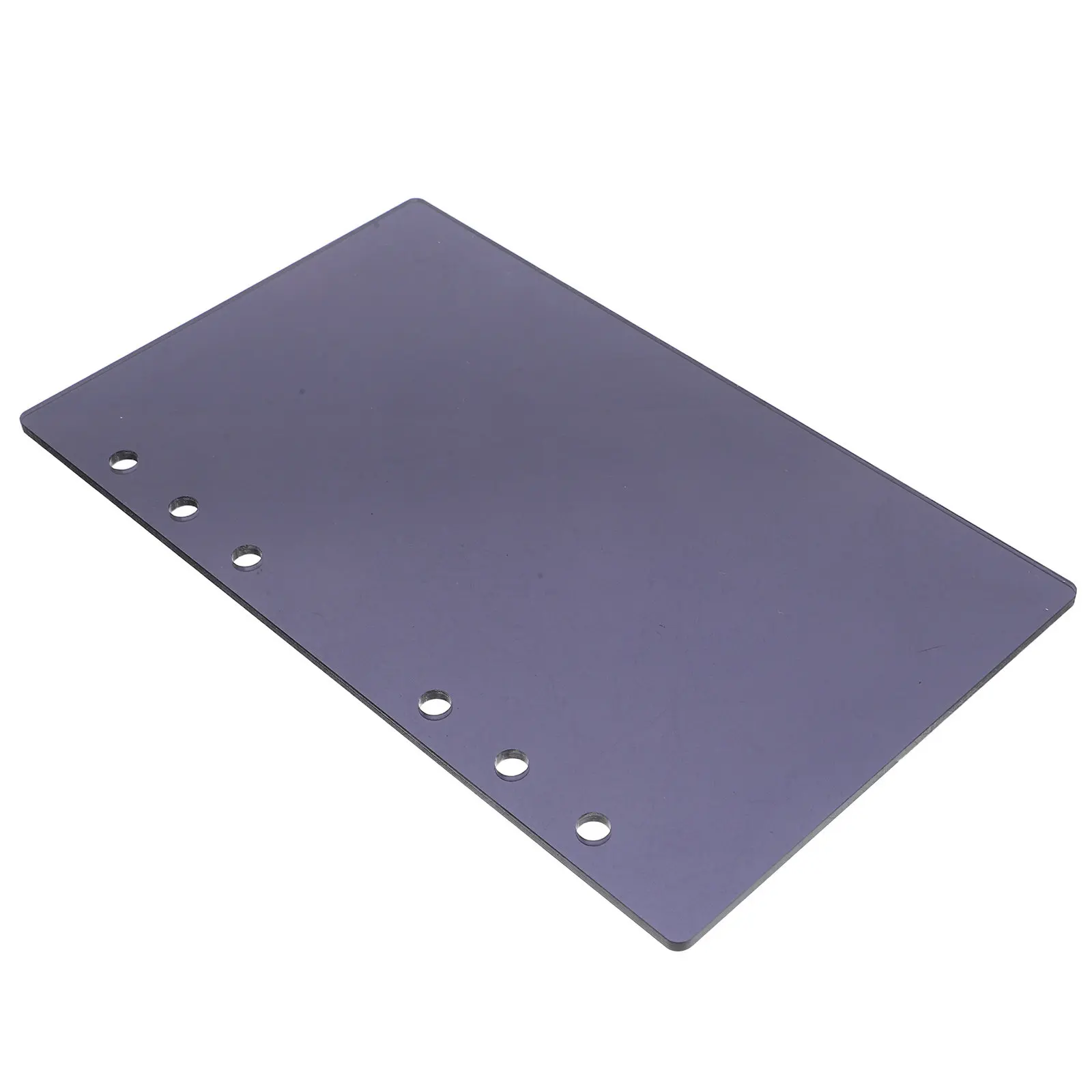 A6 Black Acrylic Loose Leaf Binder Cover Sturdy 6 Hole Design for Planner Notebook Journal Notepad Memo Pad Organizer Reusable