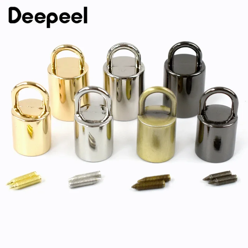 5/10Pcs Deepeel 11/14mm Metal Screw Hook Buckles Bag Tassel Cap Clasp Bags Strap Connector Rope Cord Lock DIY Hardware Accessory