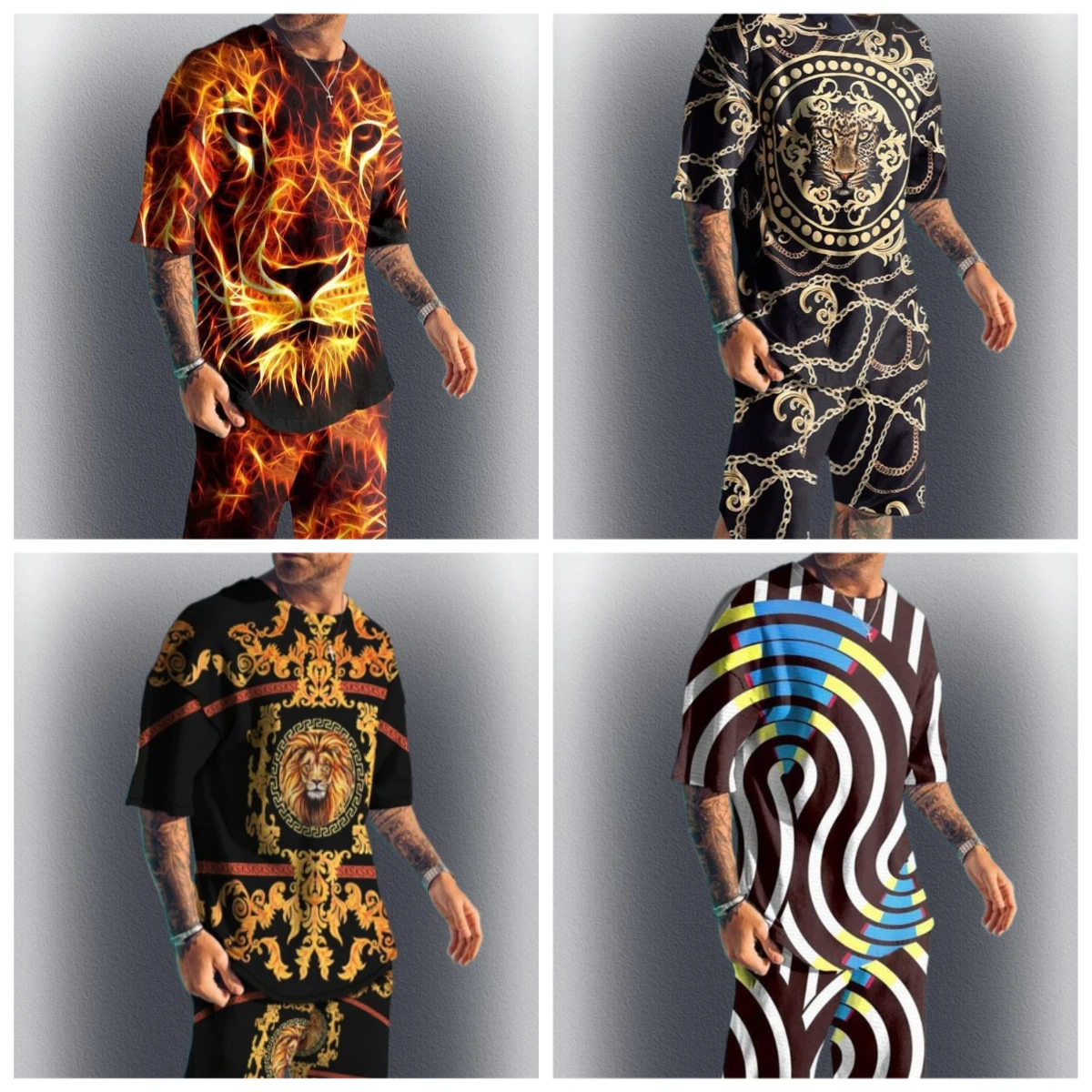

Man Summer New Casual Clothing Sets 3D Print Men T-Shirts Short Pants 2 Piece Outfit Newest Outdoor Trend Short Sleeve Tracksuit