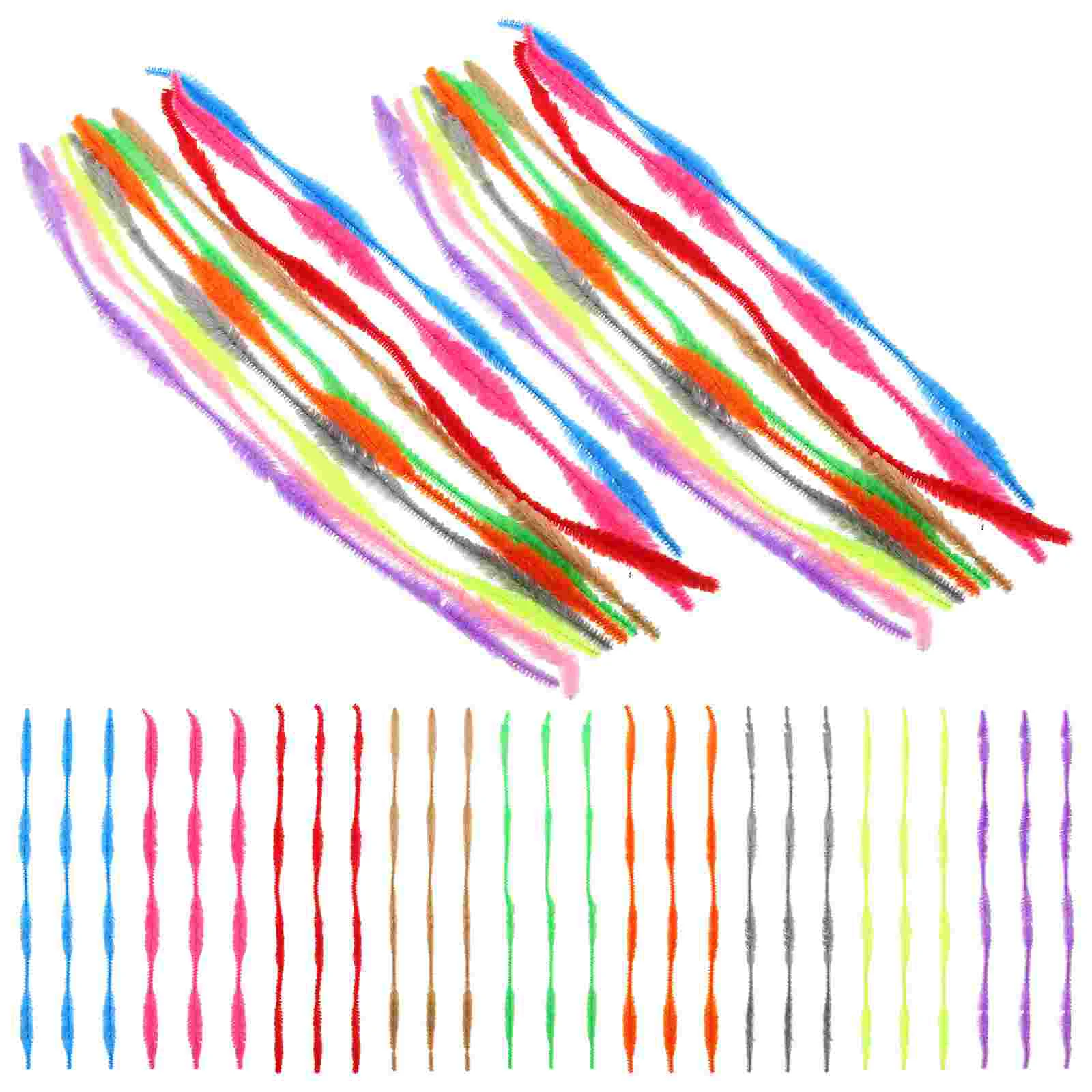 200pcs Thicken DIY Craft Kids Wave Stick Funny Twisting Rod Educational Toy (200pcs/Set) twisting stick