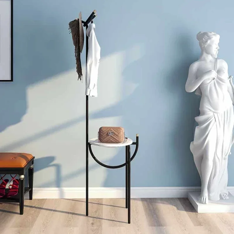 

Modern minimalist marble light luxury clothes floor to ceiling bedroom iron storage home hanging bag