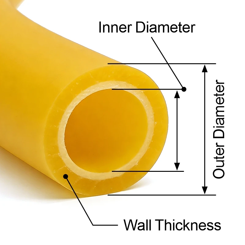 Natural Latex Rubber Hoses 1M~5M ID 1.6mm~8mm High Resilient Elastic Tubing For Slingshot Catapult and Fitness Resistance Use