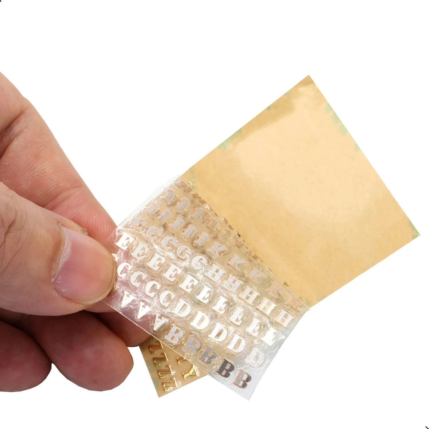 6 แผ่นขนาดเล็ก 0.12 นิ้วตัวอักษรจํานวนสติกเกอร์ Glitter Alloy Self กาวสติกเกอร์ตัวอักษรทอง/เงิน (3 มม.) ร้อน