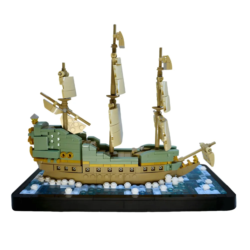 

Конструктор MOC «Летающий голландец»: модель пиратского корабля, настольное украшение, игрушка для сборки, подарок для детей