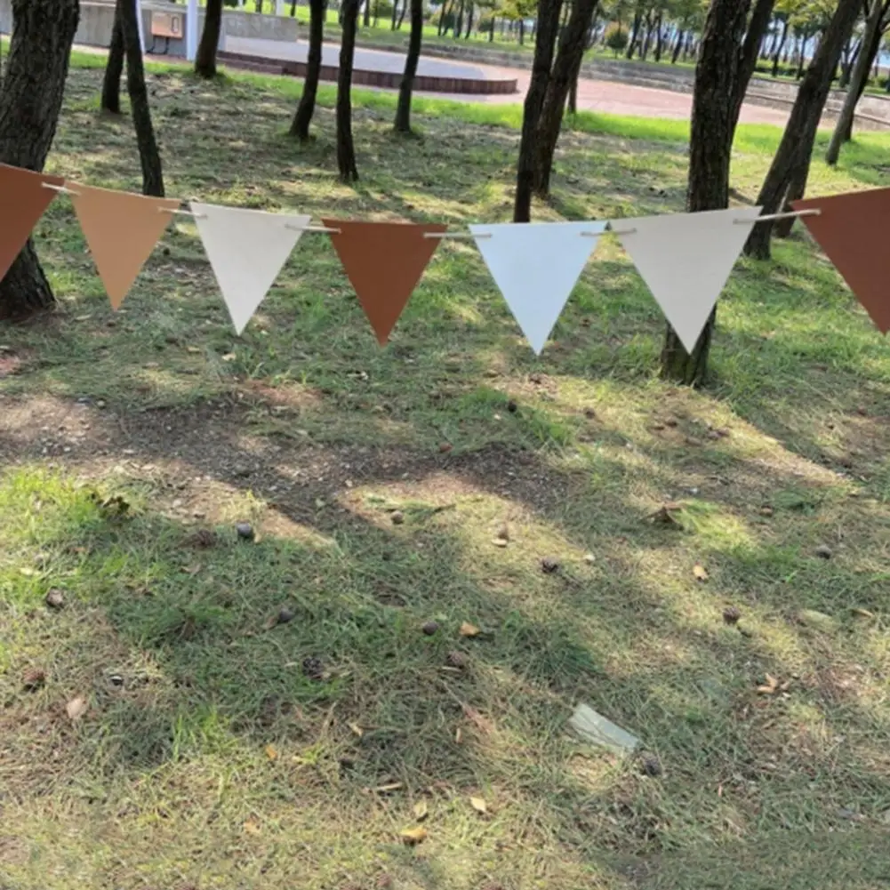 12Pcs/Set Versatile Colorful Bunting Banners String Universal Bunting Pennant Triangle Flag Banner Camp Flag for Camping