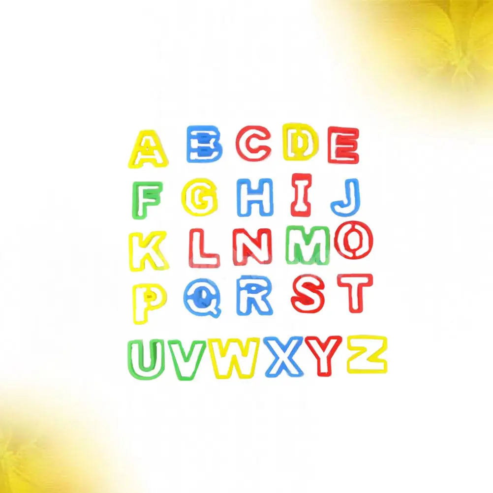 26Pcs Plasticine Alphabet Mould Set DIY Colored Dough Tools Kit for Kids Creative Learning Classroom Play Plasticine Tools