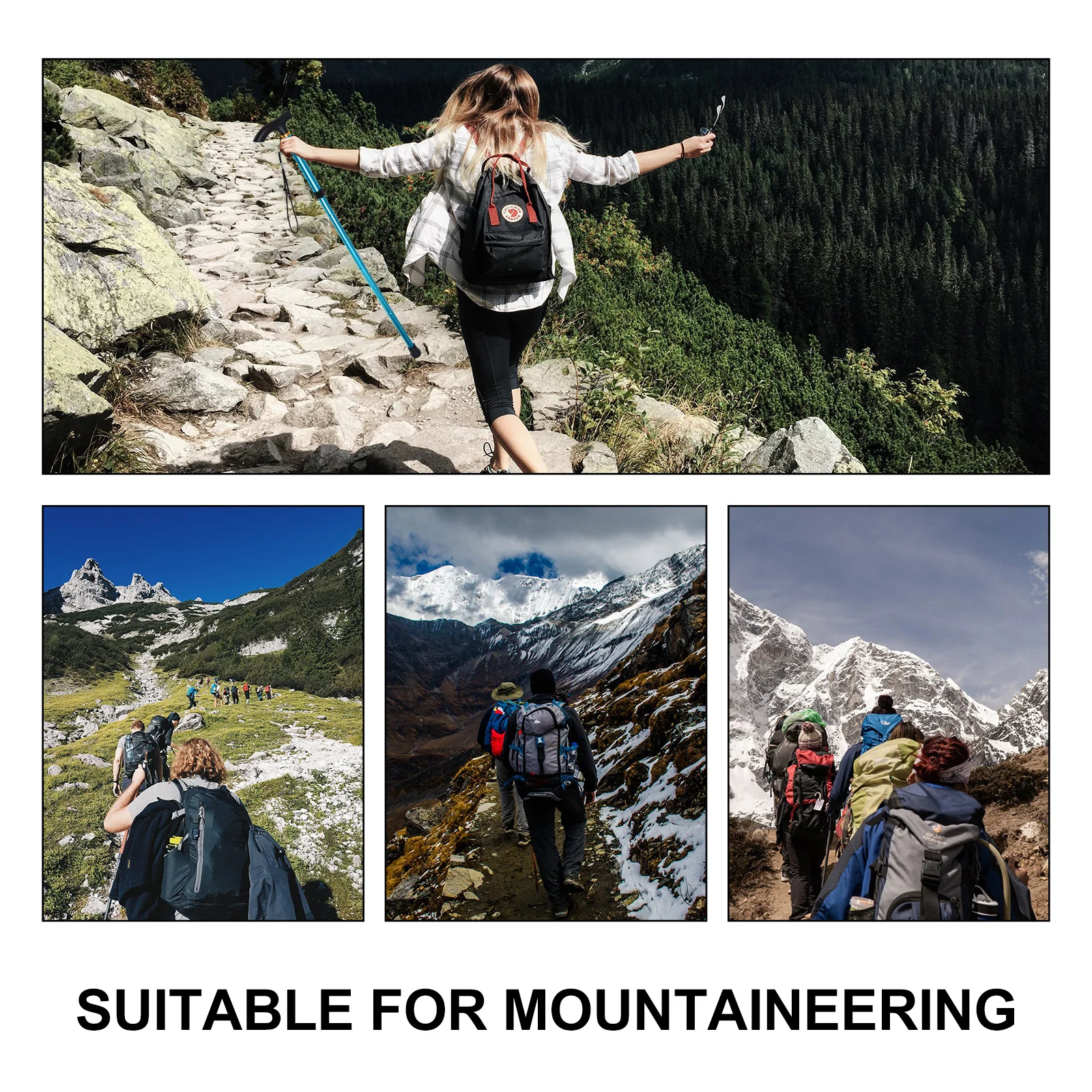 

Aluminum Alloy Folding Walking Stick Adjustable Trekking Pole For Hiking Camping Climbing Outdoor Portable Support