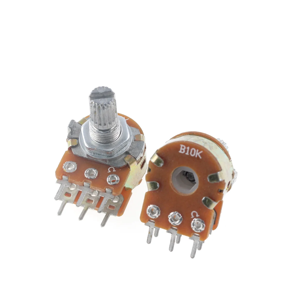 5PCS WH148 B1K B1M ohm 1K 1M 2K 5K 20K 50K 10K 6Pin 15mm Terminal Linear Taper Rotary potentiometer for Arduino