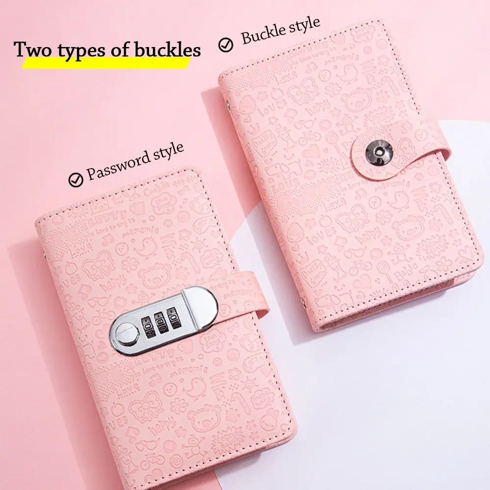 PU 100 Envelopes Money Saving Challenge Large Capacity Waterproof Mini Binder Savings Challenge With Password Lock Reusable