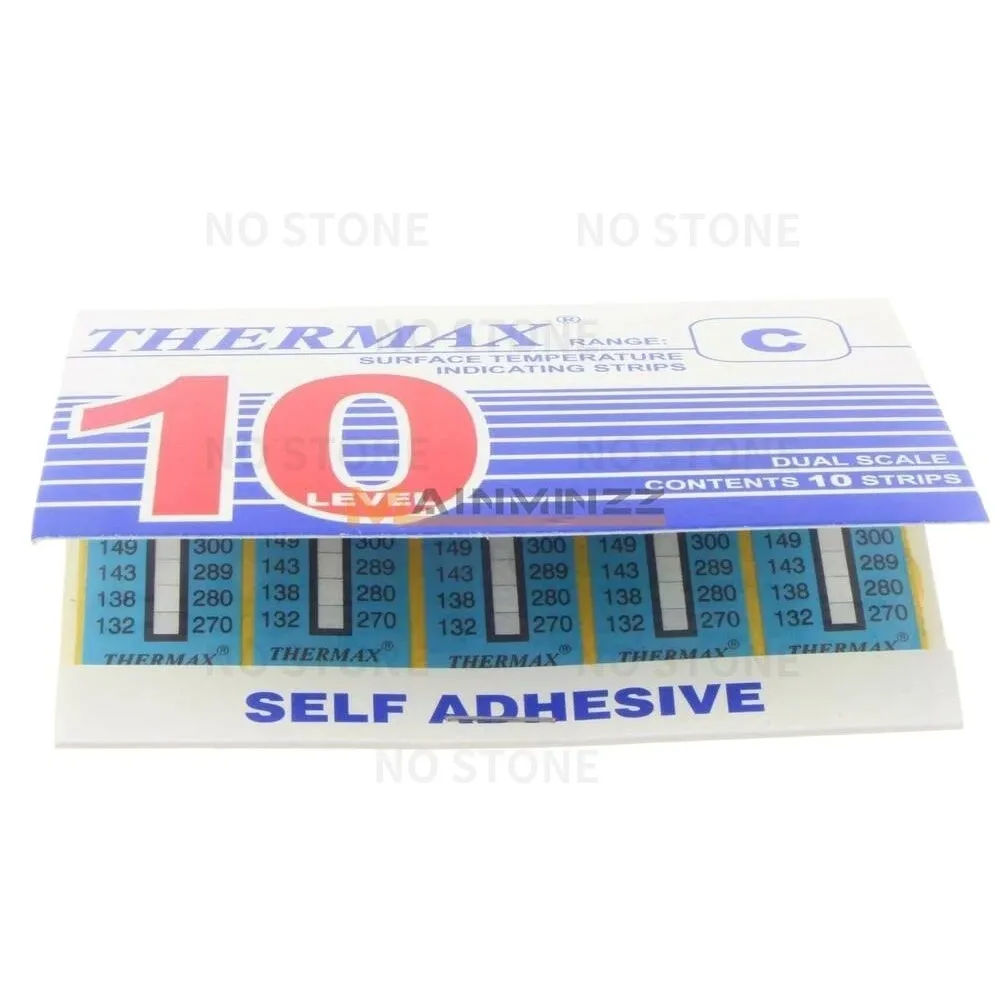 

Temperature Label 10 Level Range C 132-182°C/270-360℉ TMC 10 strips