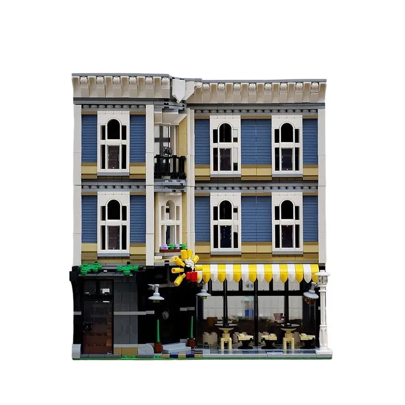 ชุดอาคารแบบกําหนดเอง 3290 ชิ้น: คาเฟ่สไตล์วินเทจและโมเดลโมดูลาร์ร้านค้าอเนกประสงค์