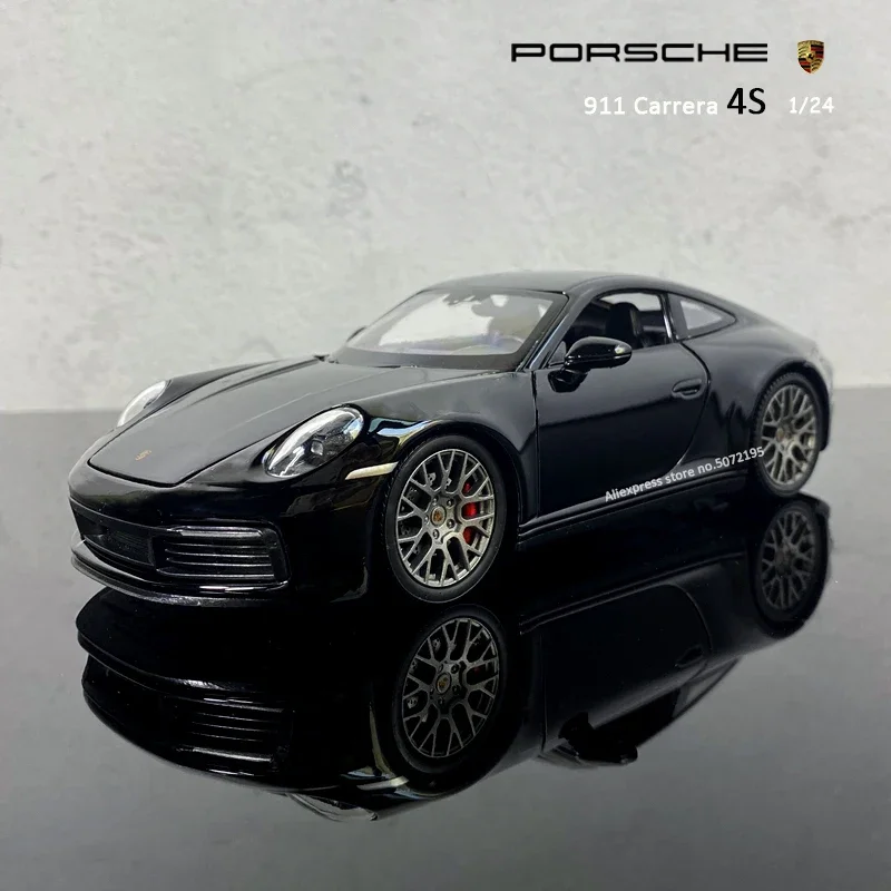 Welly 1:24 Porsche 911 Carrera 4s  Sports Black alloy  Car Model Diecasts Toy Vehicles Collect gifts type transport toy