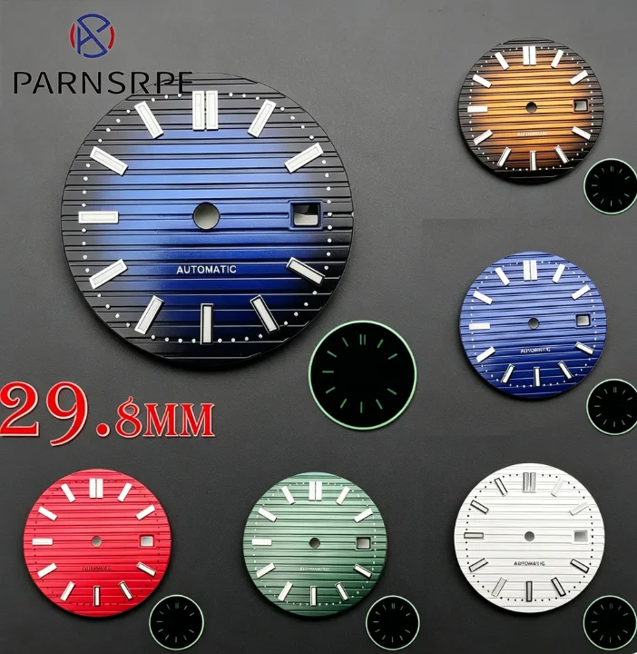 

Мужские часы с циферблатом 29,8 мм для японских калибров NH35 и 8215, стрелки C3, светящиеся аксессуары