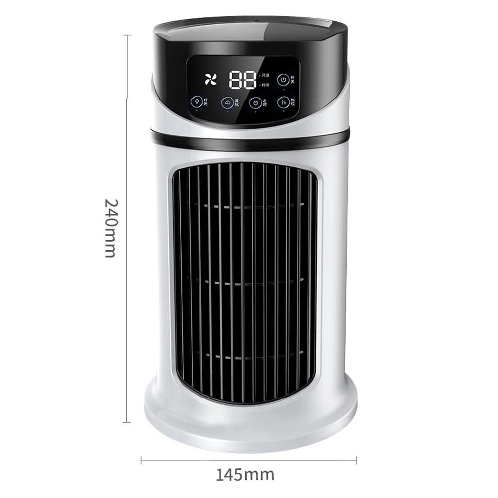 1Pc Portable USB Air Cooler Fan With 300ML Water-Tank 6-Speed Silent Spray-Mist Cooling Fan For Car Desk Home Office