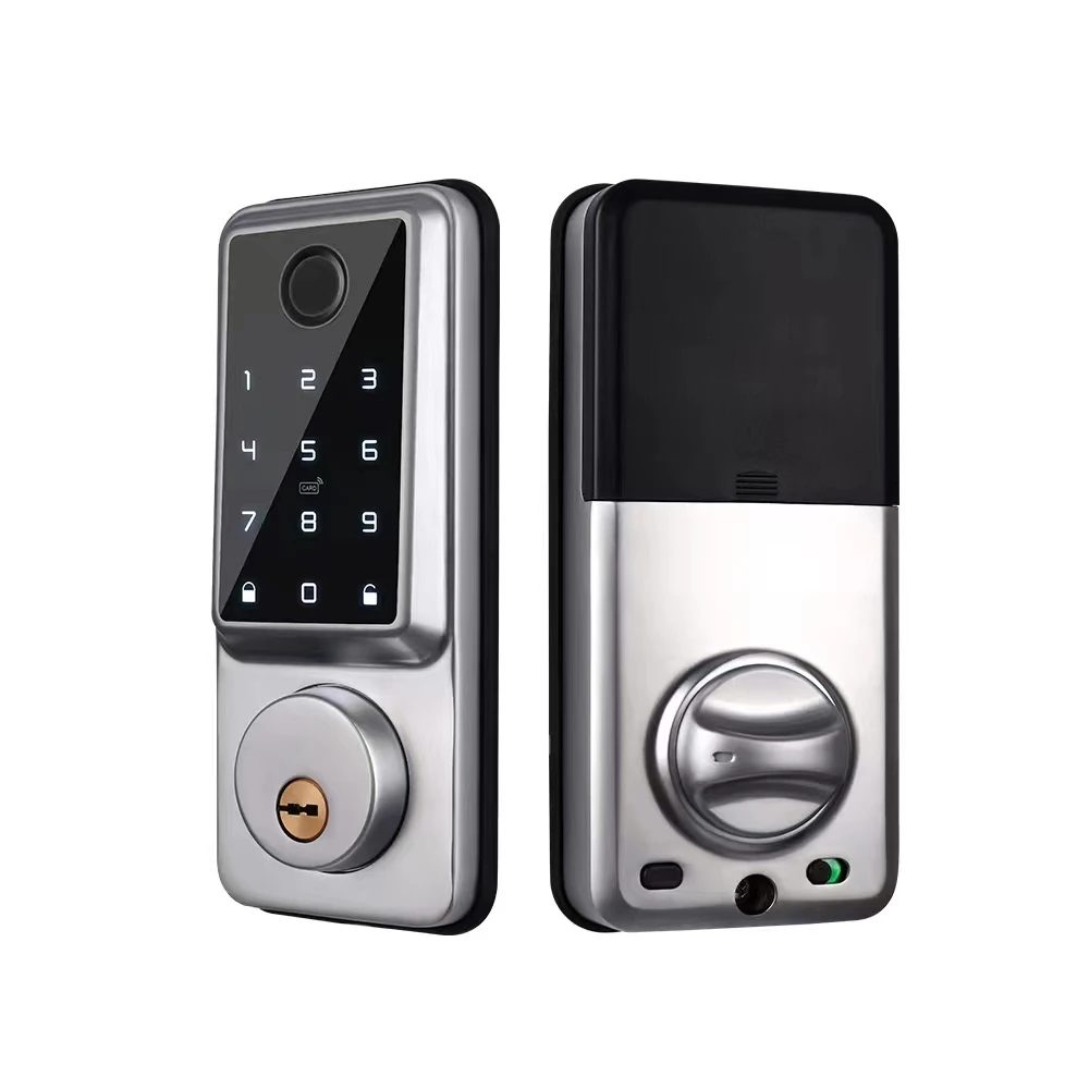 Imagem -06 - Tuya Wifi Ttlock App Bloqueio Sensor de Porta de Impressão Digital Fechadura Eletronic Senha Digital Cartão ic Deadbolt Smart Door Lock para Casa