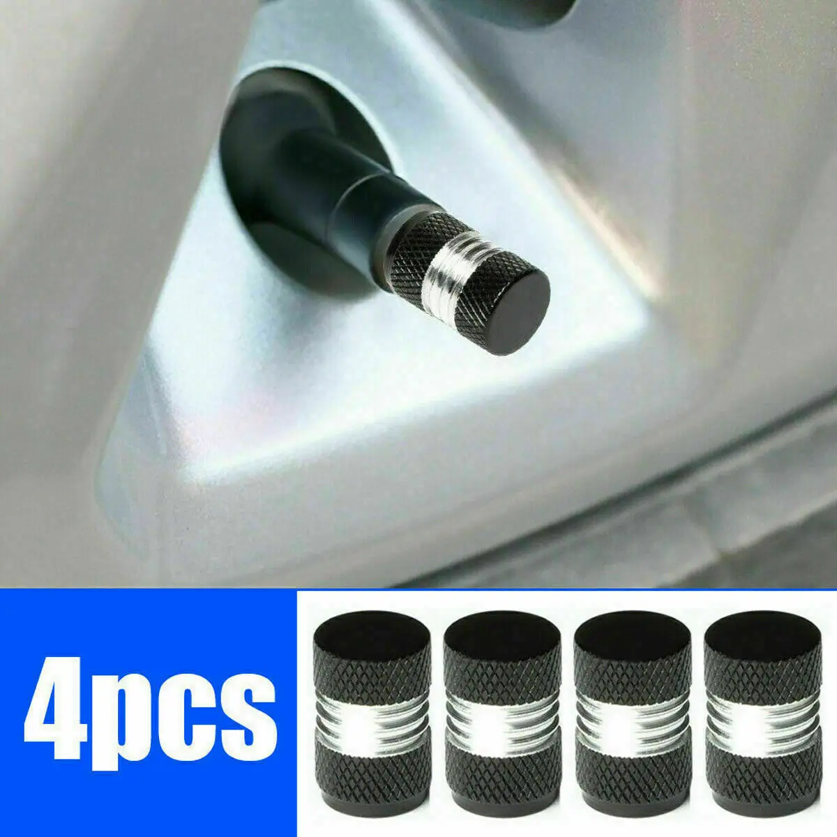 

4x SUV Car Tyre Tire Wheel Rims Stem Air Valve Screws Cap Dust Cover Accessories