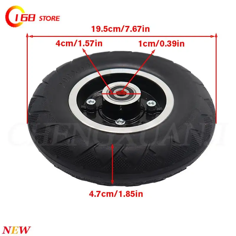 200x50 Thickened explosion-proof solid wheel 8 Inch solid tire with alloy hub for Electric ScooterTyre
