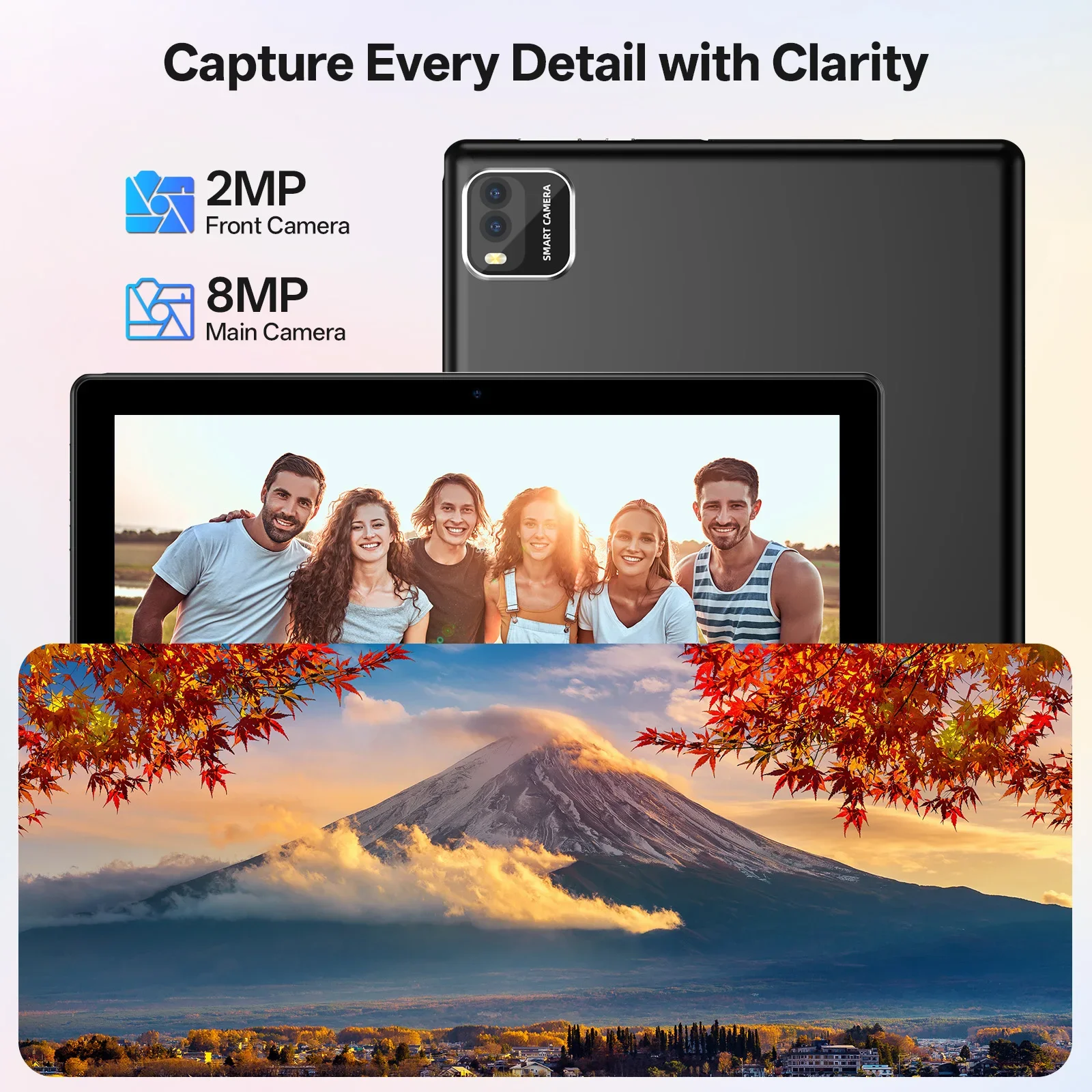 Tablet PC de 10 polegadas, sistema Android 15, processador quad-core, 12 (3+9) GB + 64 GB de armazenamento, expansível até 1 TB, suporta WiFi 6,