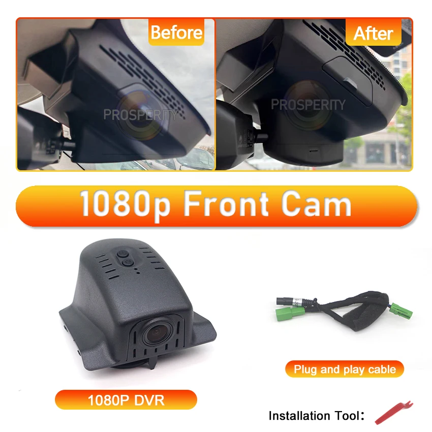 Nieuw! Plug En Play Dash Cam Wifi Auto DVR Dual lens Voor Lynk & Co 05 2022-2025, dashcam Voor Lynk & Co 01 2018-2025 Met APP Controle - afbeelding 1