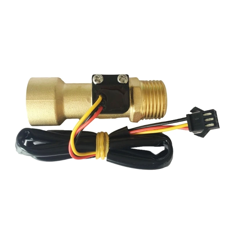 Sensore di flusso d'acqua aggiornato interruttore per uso alimentare misuratore di portata ad effetto Hall contatore del fluido ottone 44mm facile Drop Shipping