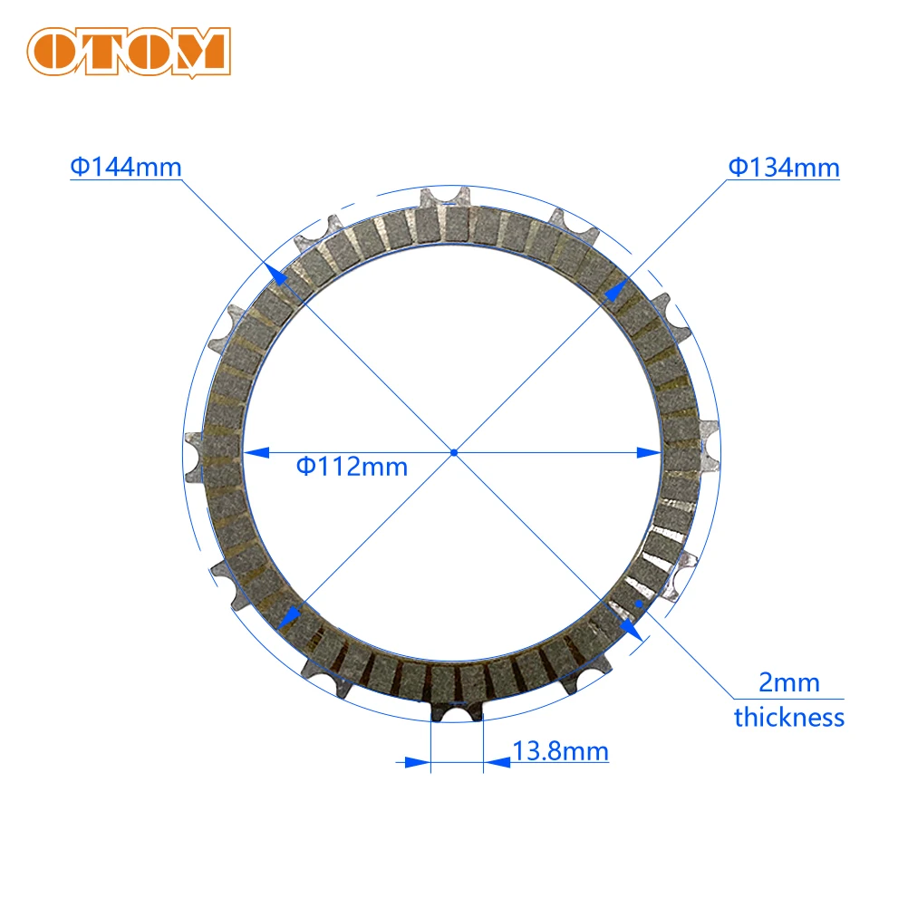 OTOM Motorcycle Clutch Friction Plates Iron Lining Disc For KTM HUSQVARNA GASGAS EXC SX XC XCW TC TE TX EC EX MC 250 300 Enduro