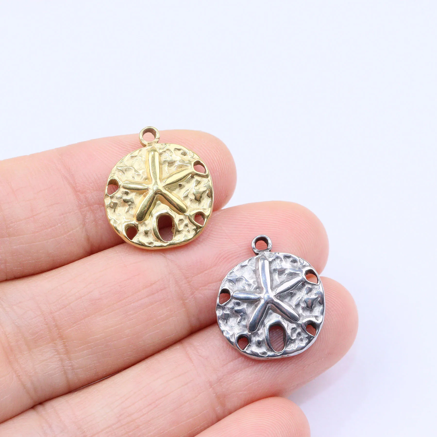 5pcs Wholesale Stainless Steel High Quality Seastar Antiallergic Charms Pendant DIY Necklace Earrings Bracelets Unfading