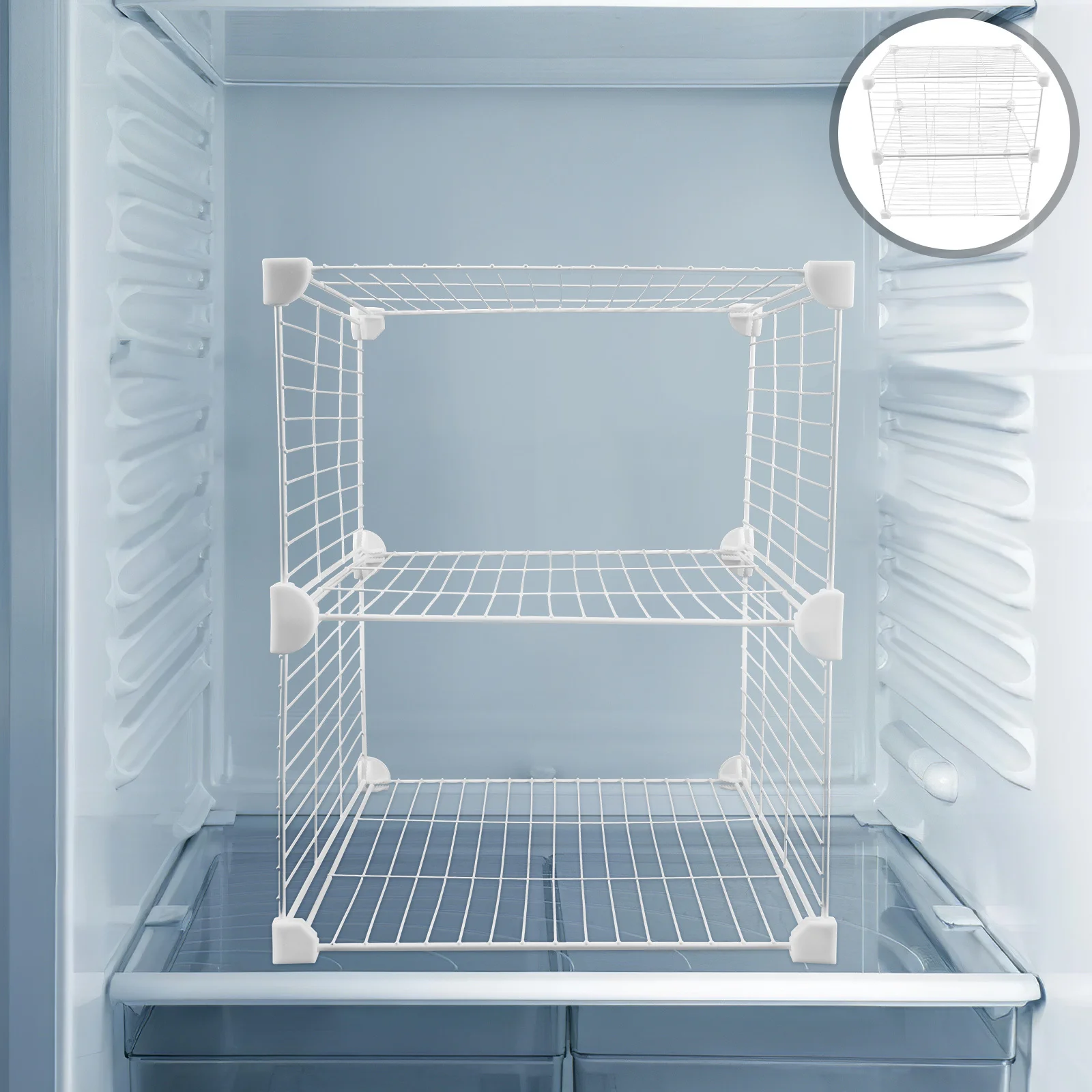 

Freezer Dividers Organizer Metal Wire Baskets Chest Freezer Shelf Storage Universal Optimization Easy Cleaning